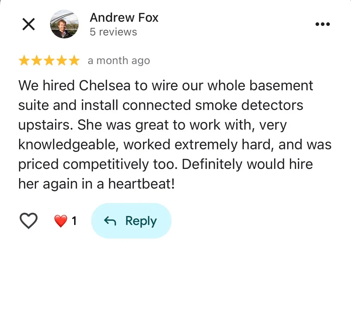 Exceptional service is our standard. I will always give 110% on your projects big and small.

#electricalservices #electricalcontractor #bluecollar #googlereview #yycsmallbusiness
