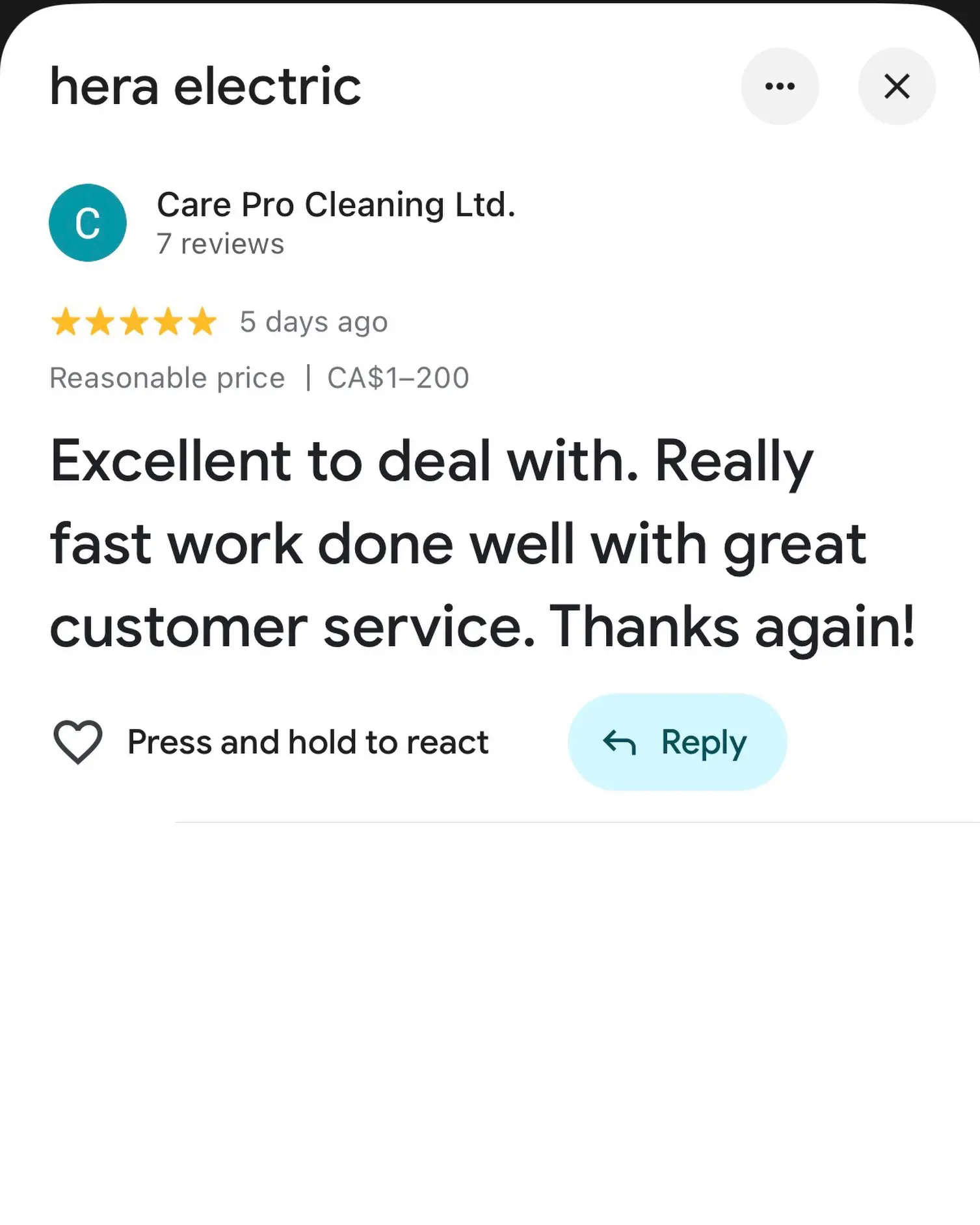 5 Star service always! 

#googlereview #yycsmallbusiness #yycelectrician #electricalcontractor #smallbusiness